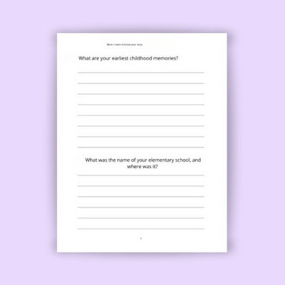 Tell me your life story - Guided Journal